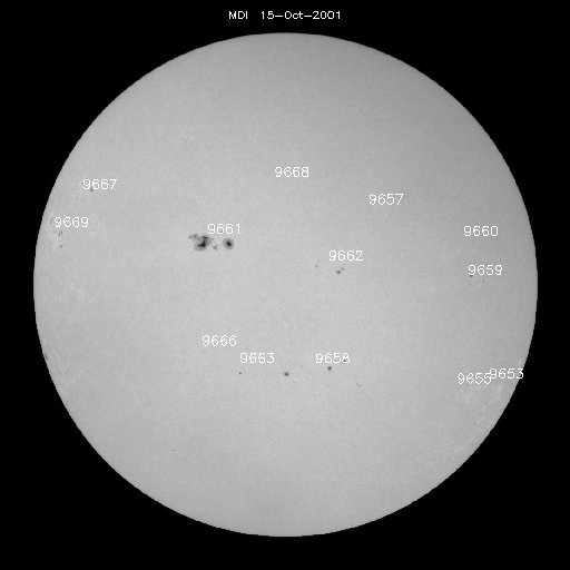 Sunspot regions