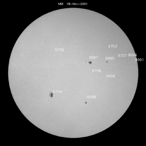 Sunspot regions