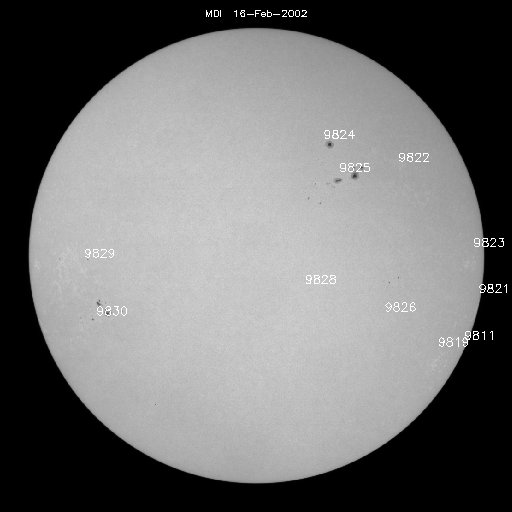 Sunspot regions