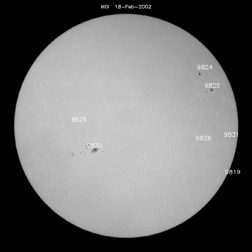 Sunspot regions