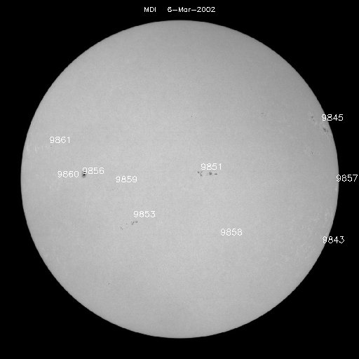 Sunspot regions