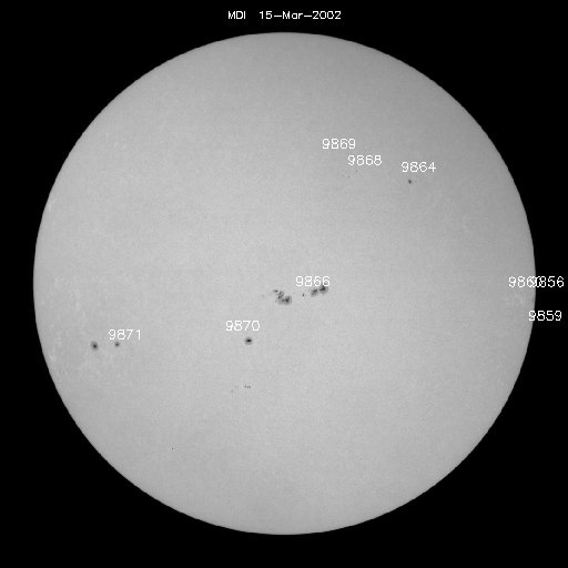 Sunspot regions