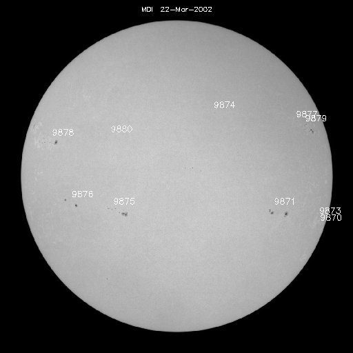 Sunspot regions