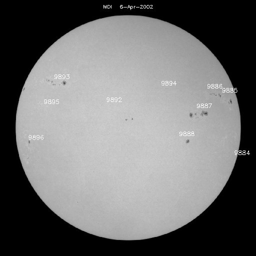 Sunspot regions