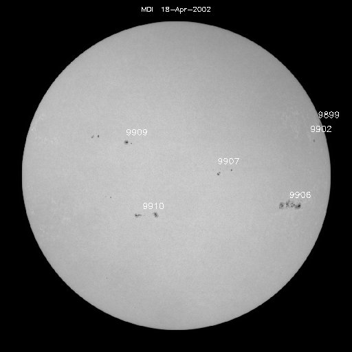 Sunspot regions