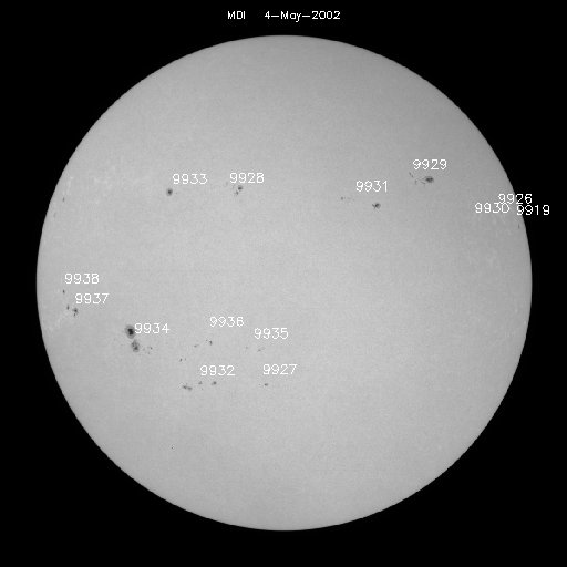 Sunspot regions