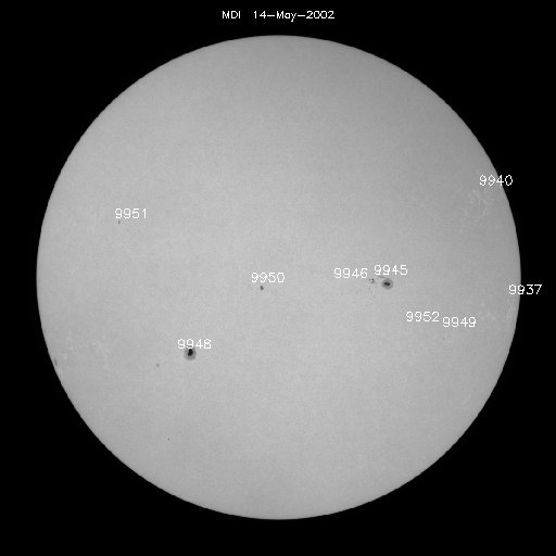 Sunspot regions