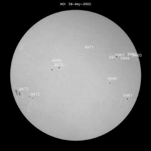 Sunspot regions