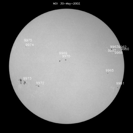 Sunspot regions