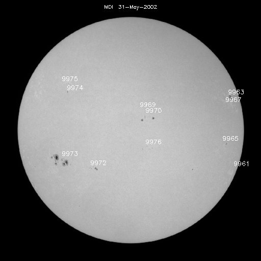 Sunspot regions