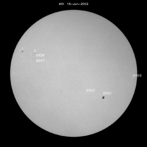 Sunspot regions