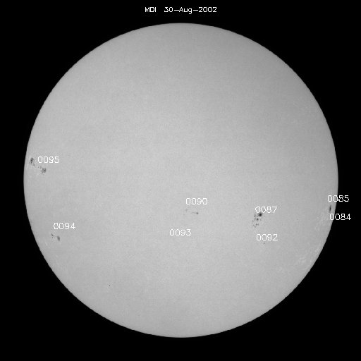 Sunspot regions