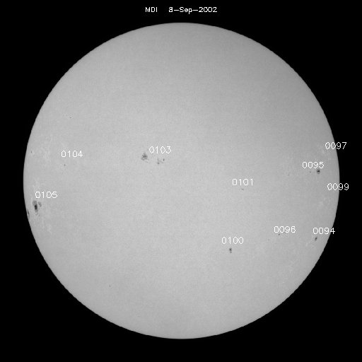 Sunspot regions