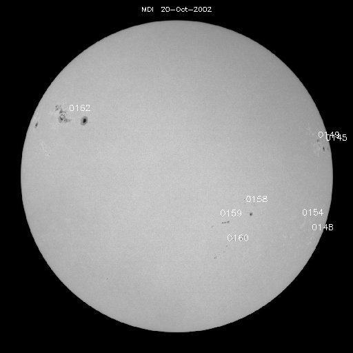 Sunspot regions