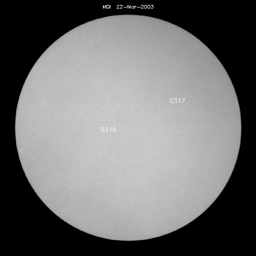 Sunspot regions