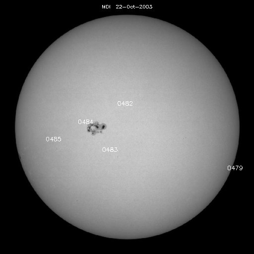 Sunspot regions