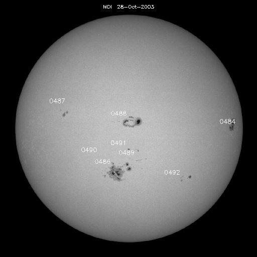 Sunspot regions