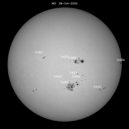 Sunspot regions