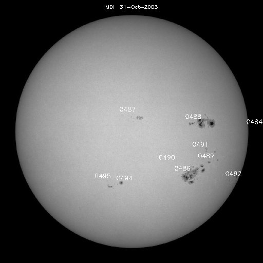 Sunspot regions