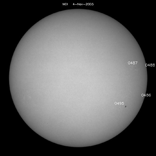 Sunspot regions