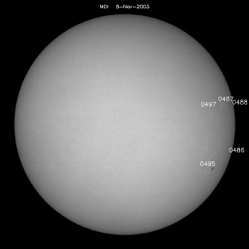 Sunspot regions