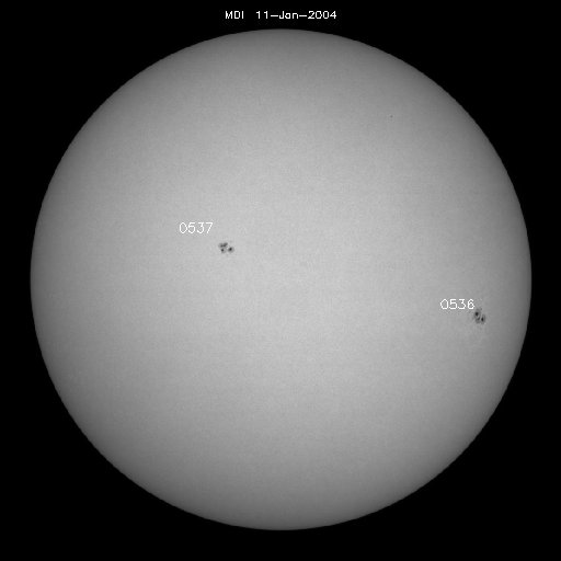 Sunspot regions