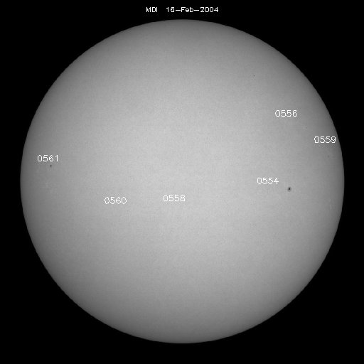 Sunspot regions