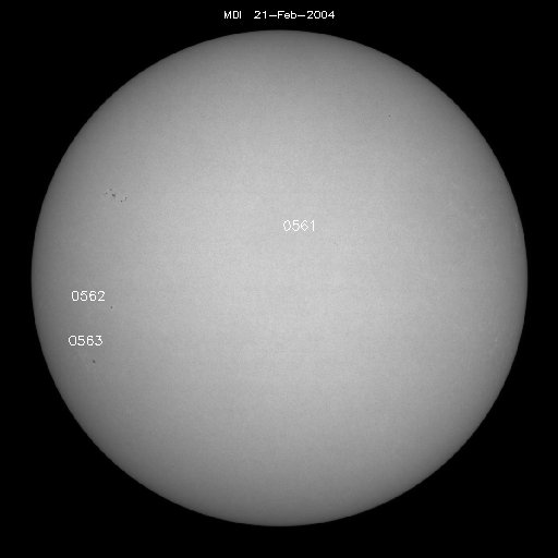 Sunspot regions