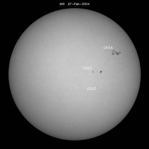 Sunspot regions