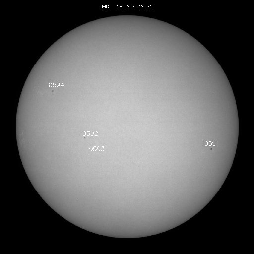 Sunspot regions