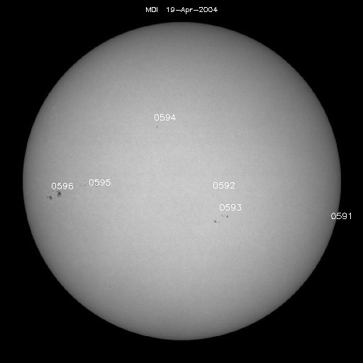 Sunspot regions