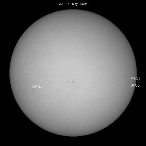 Sunspot regions