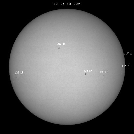 Sunspot regions