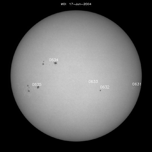 Sunspot regions