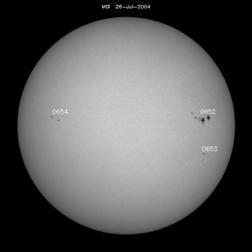 Sunspot regions