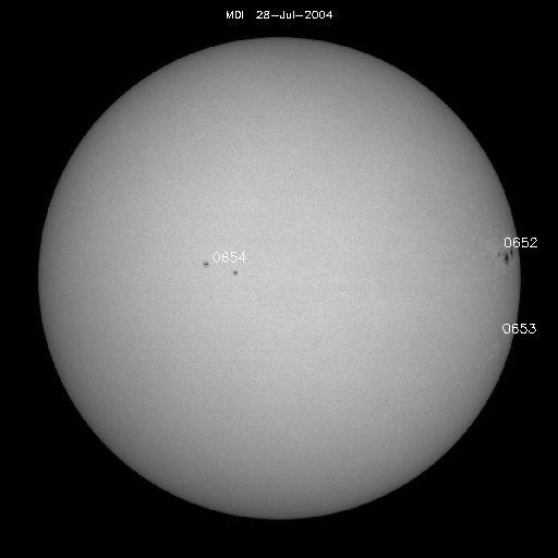 Sunspot regions