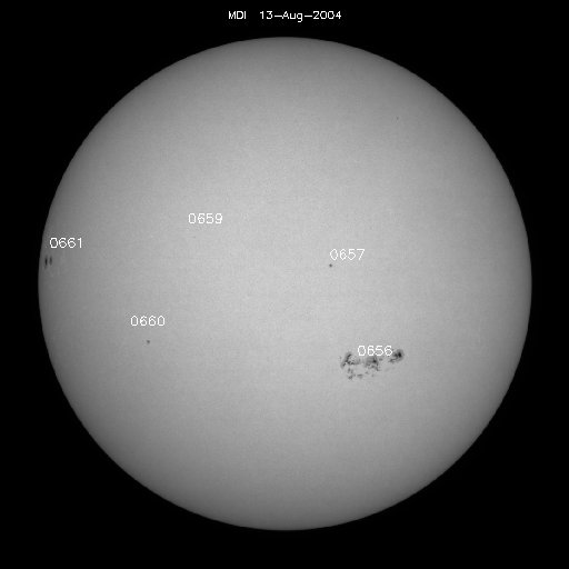 Sunspot regions