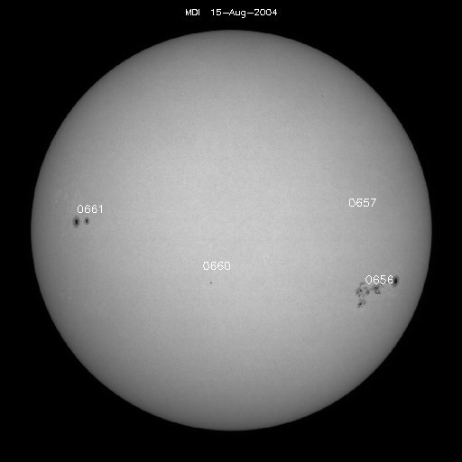 Sunspot regions