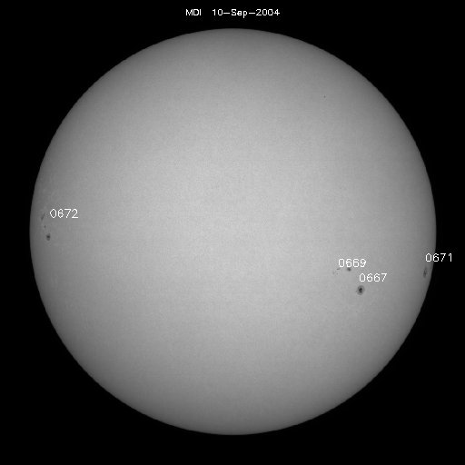 Sunspot regions