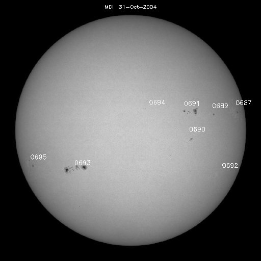 Sunspot regions