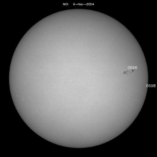 Sunspot regions