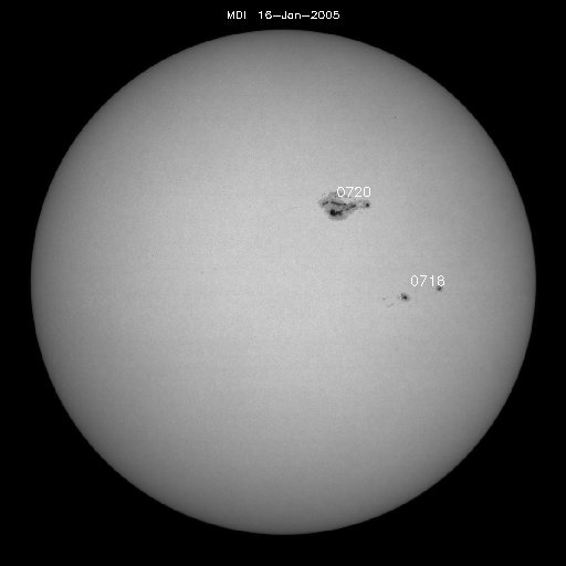 Sunspot regions