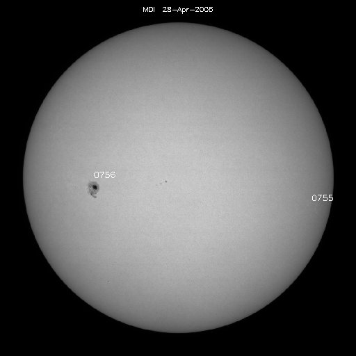 Sunspot regions