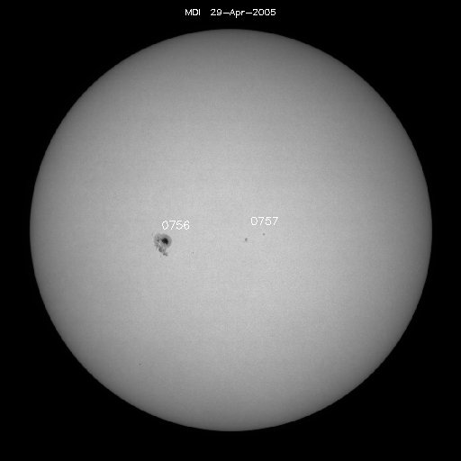 Sunspot regions