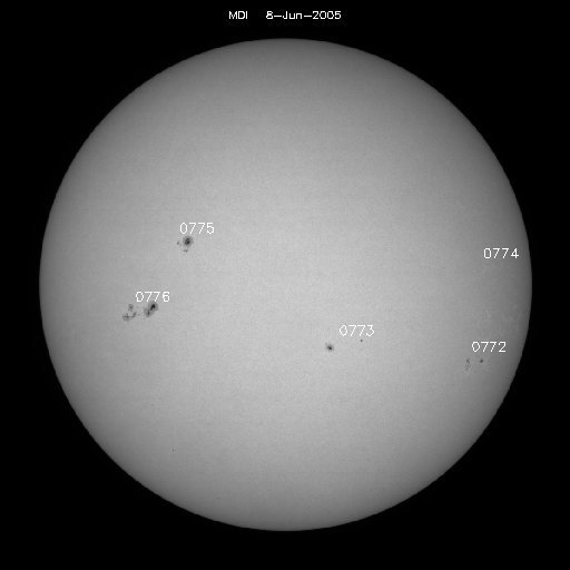 Sunspot regions