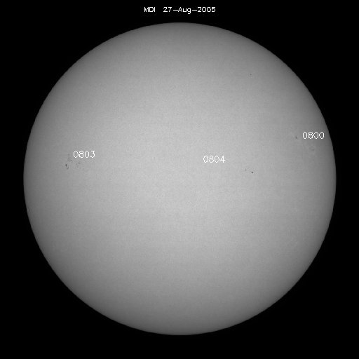 Sunspot regions