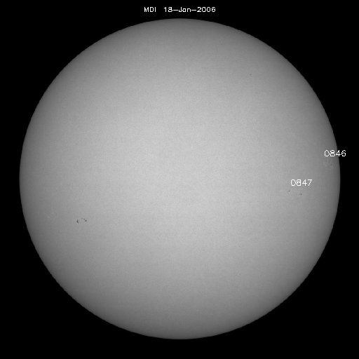 Sunspot regions