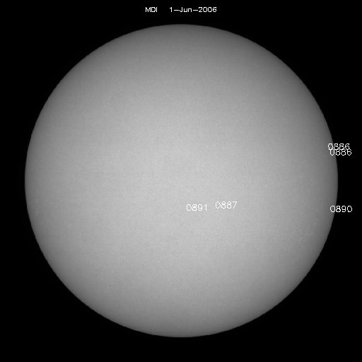 Sunspot regions