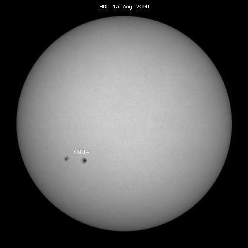 Sunspot regions