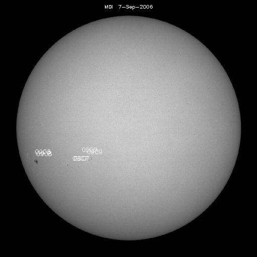 Sunspot regions